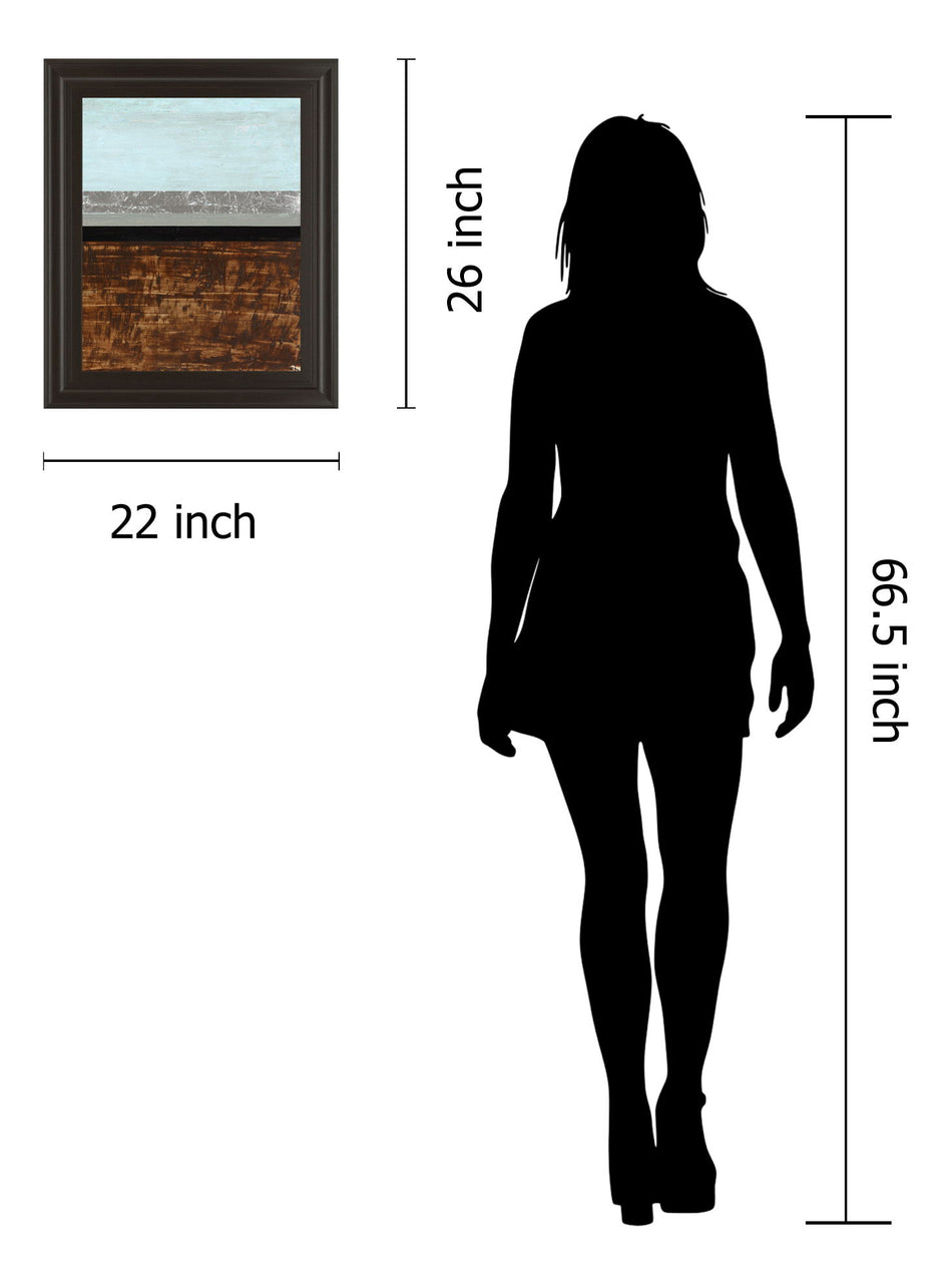 Textured Light Il By Natalie Avondet - Framed Print Wall Art - Dark Brown