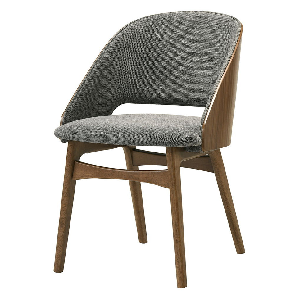 Delmon - Side Chair (Set of 2) - Gray / Dark Walnut