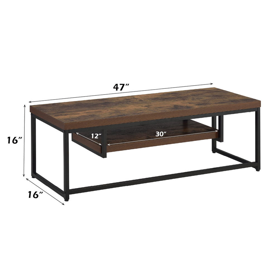Bob - Mueble de TV - Roble desgastado y negro