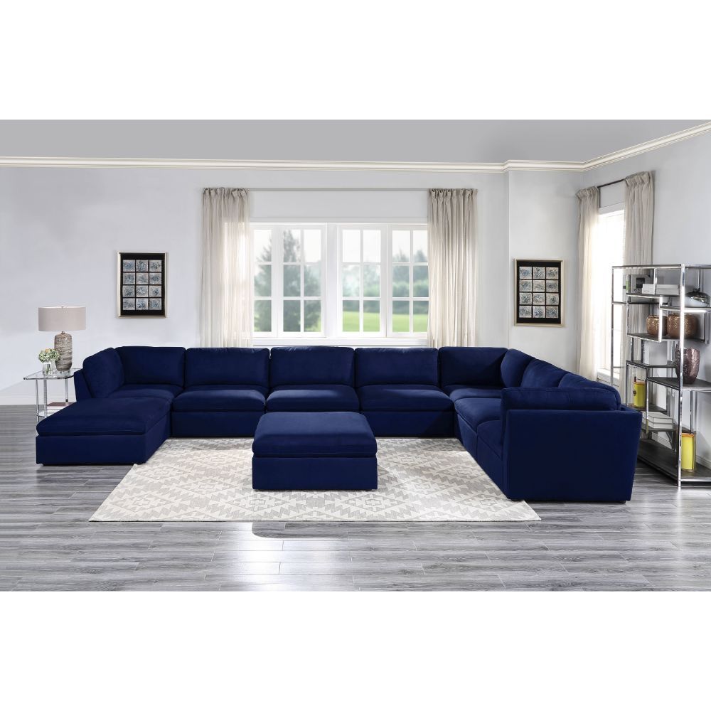 Crosby - Silla sin brazos - Tela azul
