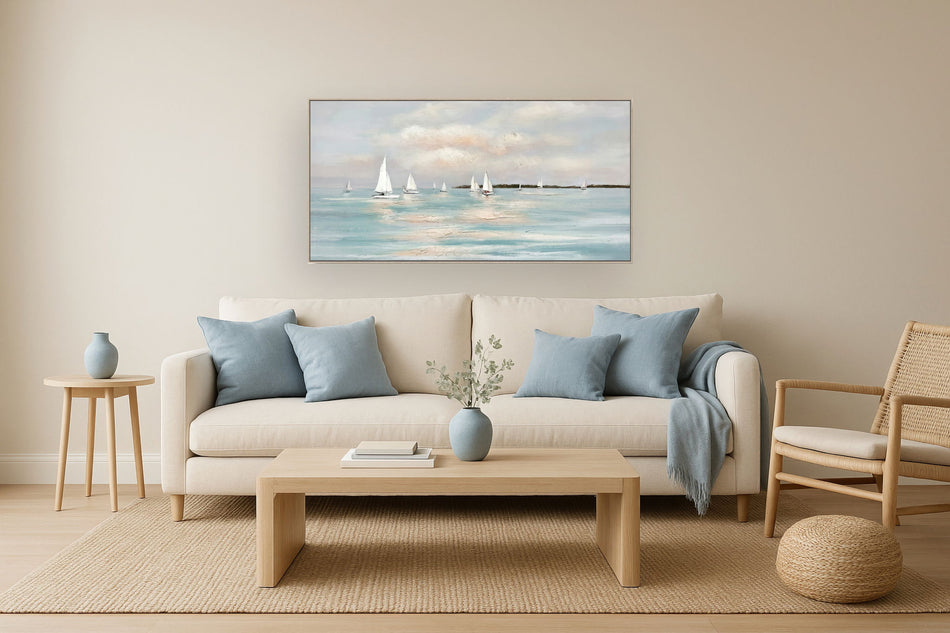 Harbor Drift - 28" x 55" Framed Wall Art