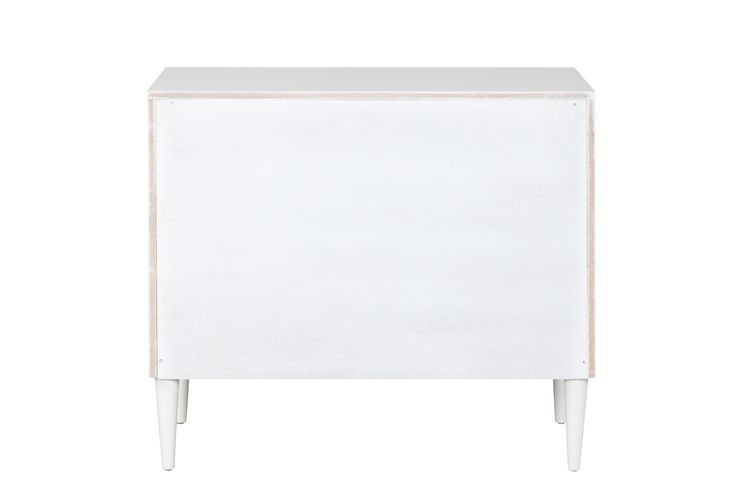 Mesa auxiliar Dubni con acabado en blanco y negro