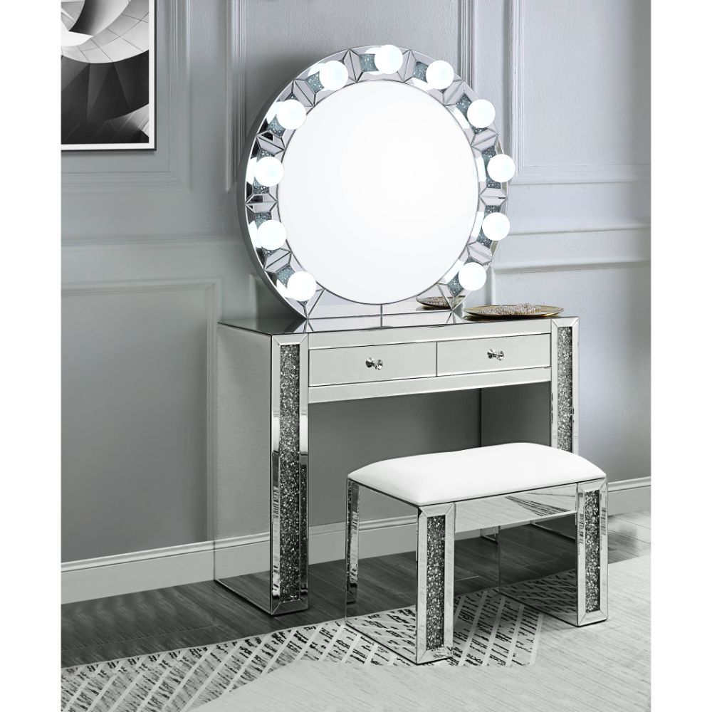 Noralie - Decoración de pared - Espejos y diamantes falsos - 29"