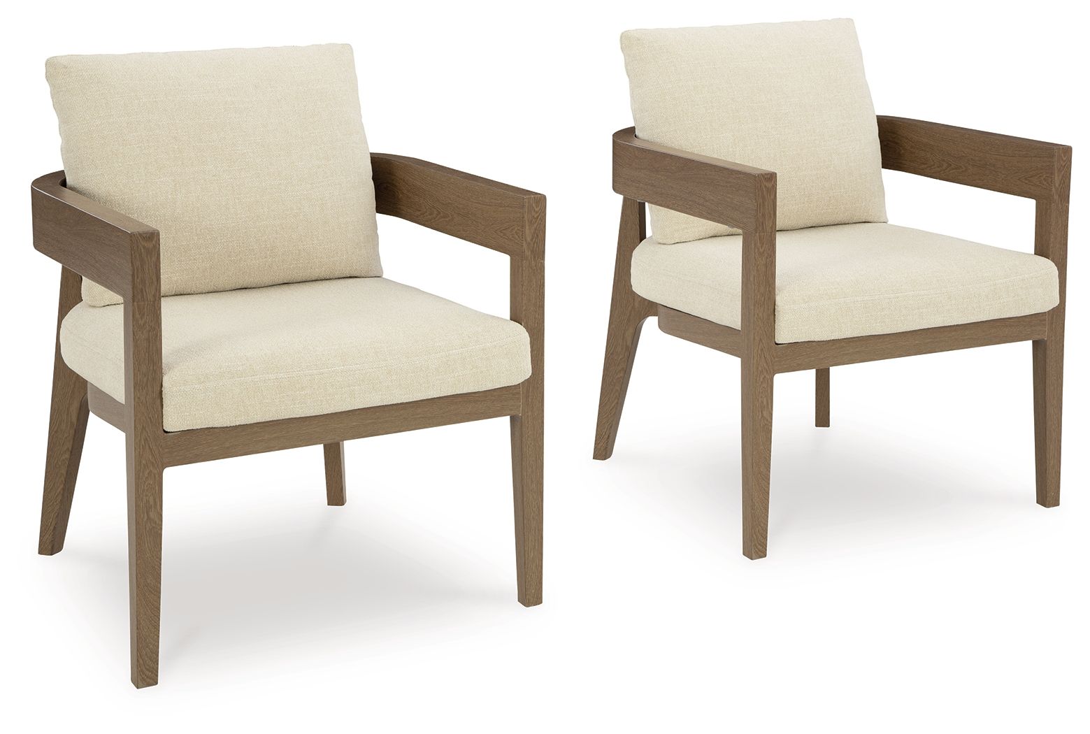 Sillón Serene Bay con cojín (juego de 2) en marrón oscuro y blanco
