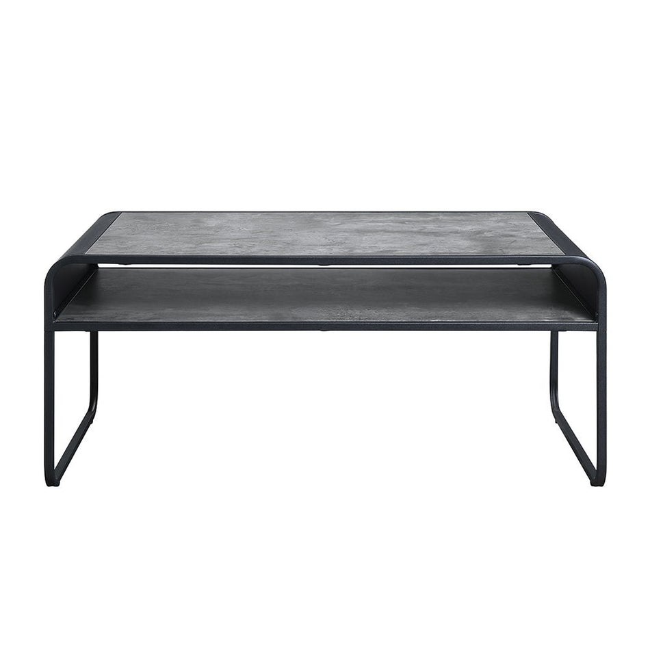 Raziela - Coffee Table - Concrete Gray & Black