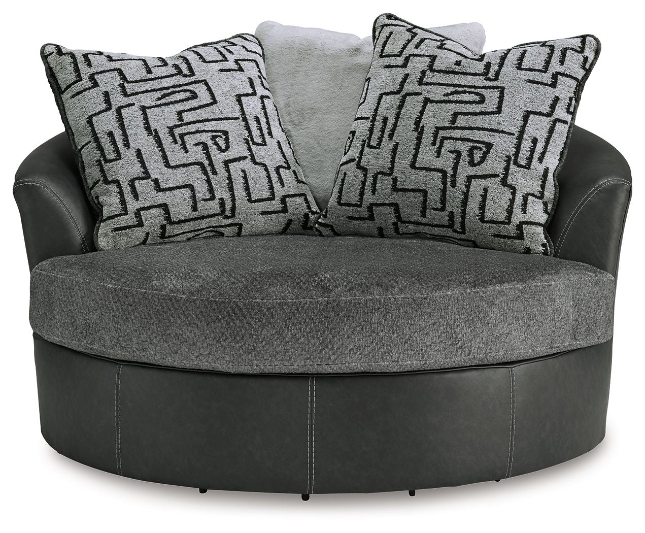 Brixley Pier - Graphite - Silla giratoria decorativa de gran tamaño
