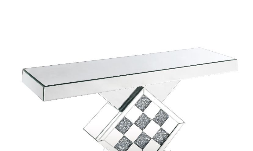 Noralie - Mesa auxiliar - Espejo - Madera - 32"
