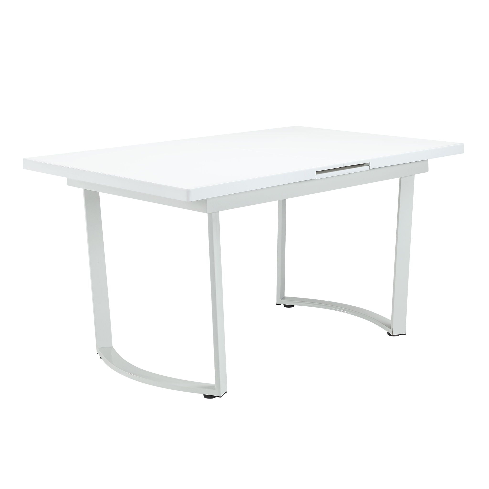 Palton - Mesa de comedor - Acabado blanco de alto brillo