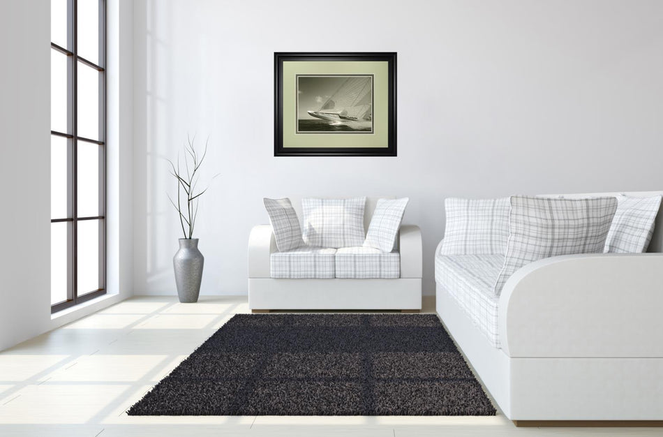 Sea Spray Il By Michael Kahn - Framed Print Wall Art - Black