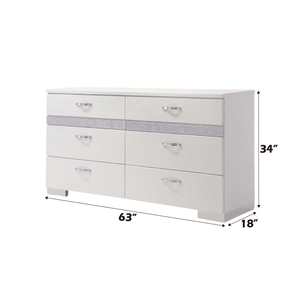Naima II - Cómoda - Blanco Alto Brillo