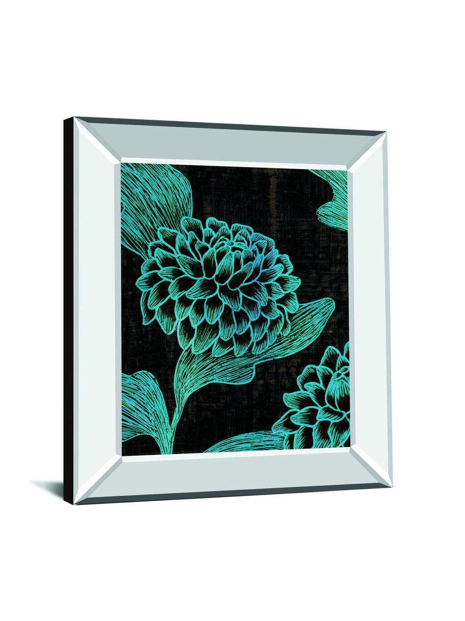 Boudoir II By Maja - Mirror Framed Print Wall Art - Blue