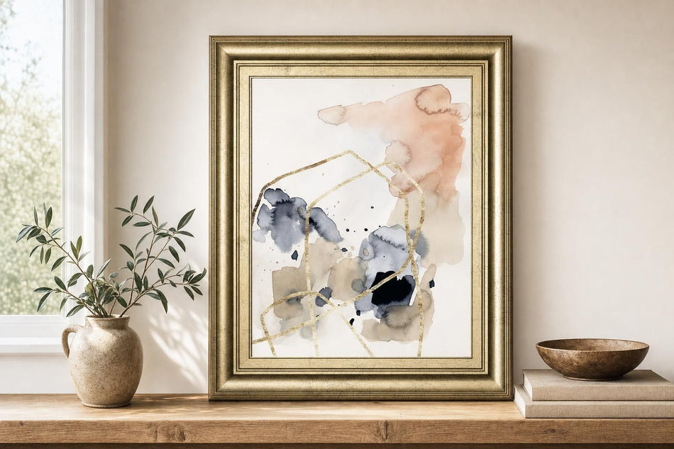 22x26 Syncopate I By Victoria Barnes - Beige