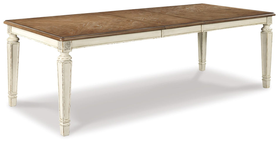 Realyn - Chipped White - Mesa extensible rectangular para comedor