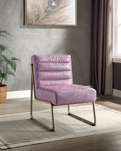 Loria - Sillón decorativo - Wisteria - Cuero de grano superior