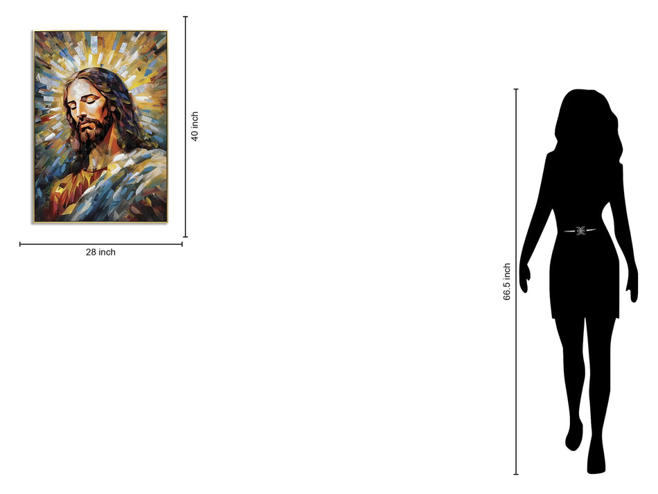 Radiant Serenity Portrait - 40" x 28" Framed Wall Art