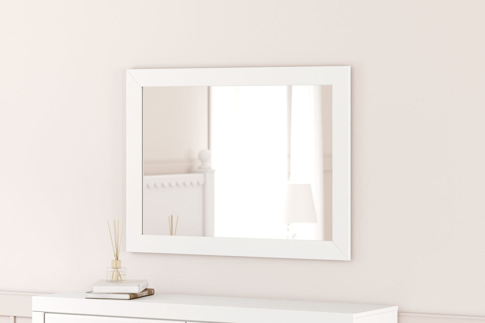 Espejo de dormitorio Mollviney - Blanco