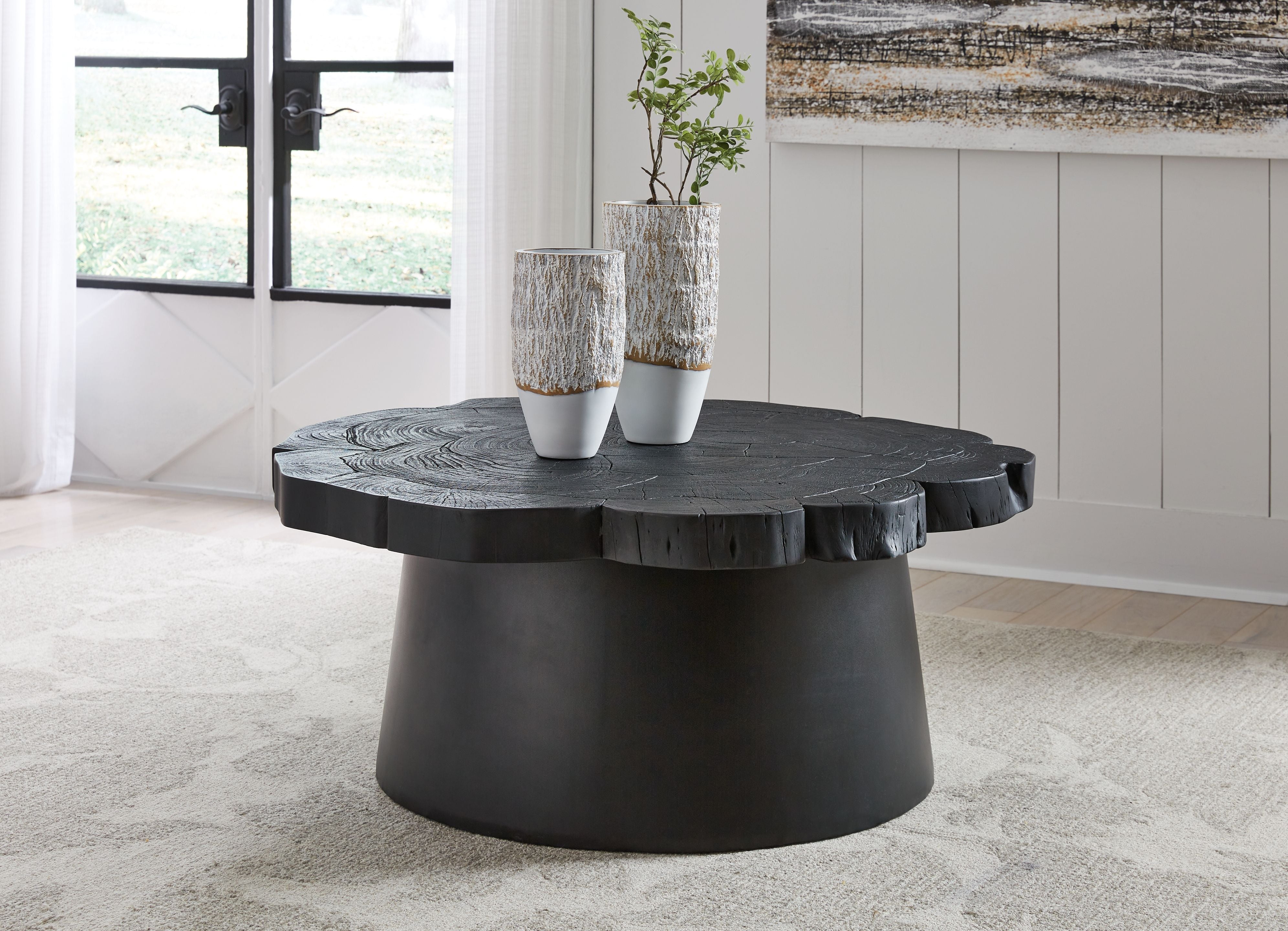Mesa de cóctel redonda negra de Wimbell