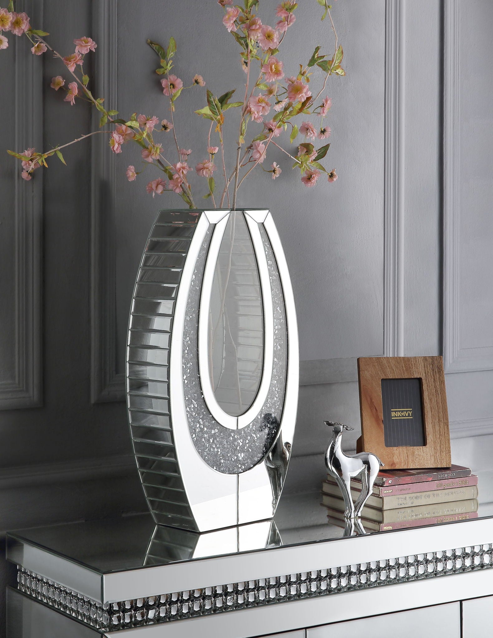 Noralie - Decoración decorativa - Espejos y diamantes falsos - 24"