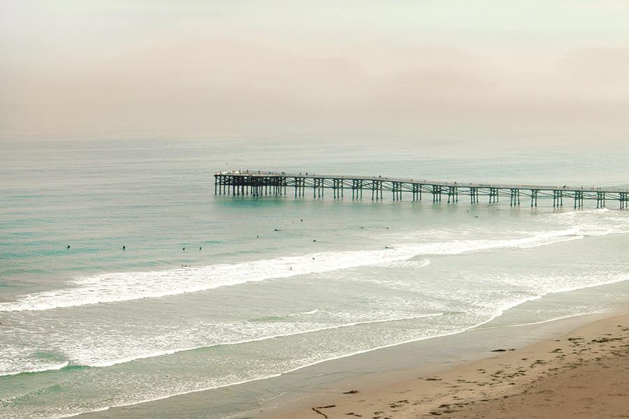 Room With A View By Rhonda Addison (Framed Small) - Light Blue