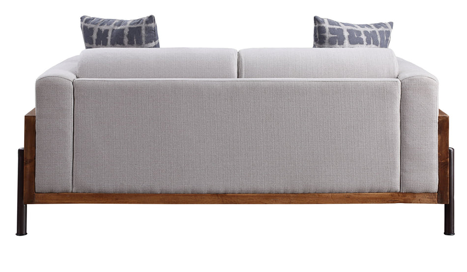 Pelton - Loveseat - Tela y nogal