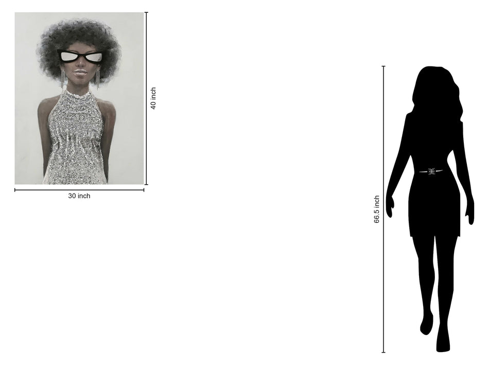 Glam Sparkle Reflection - 30" x 40" Framed Wall Art