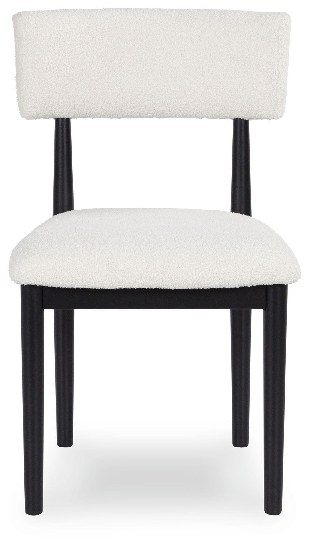 Xandrum - Silla auxiliar tapizada para comedor en color blanco y negro (juego de 2)