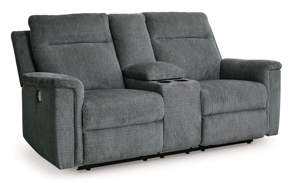 Barnsana - Loveseat reclinable eléctrico doble con consola