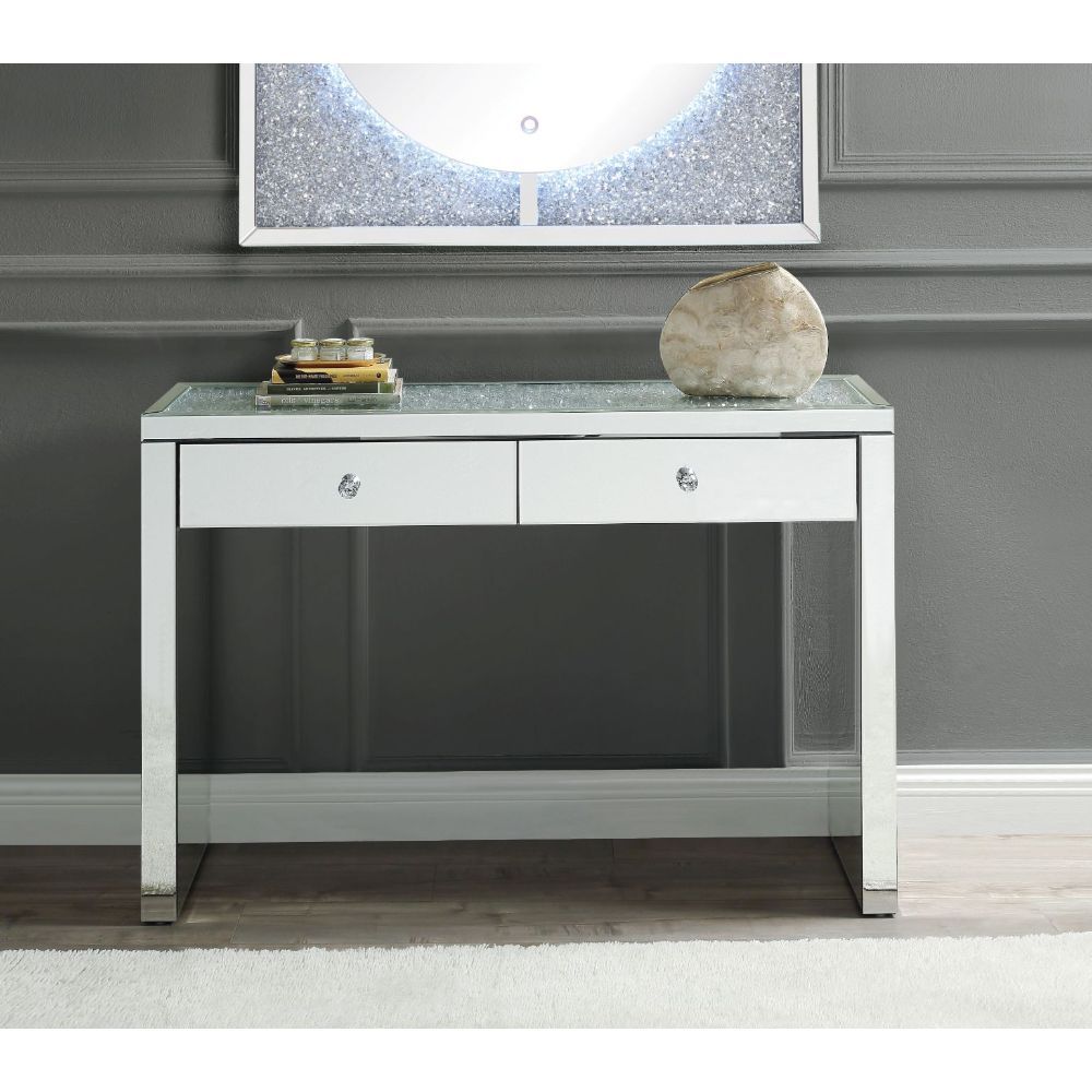 Noralie - Mesa auxiliar - Plata perlada - Madera - 32"