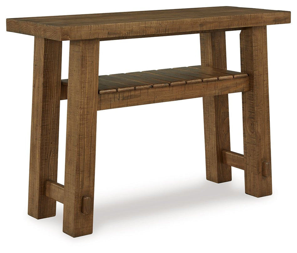 Mesa de sofá Mackifeld - Marrón cálido