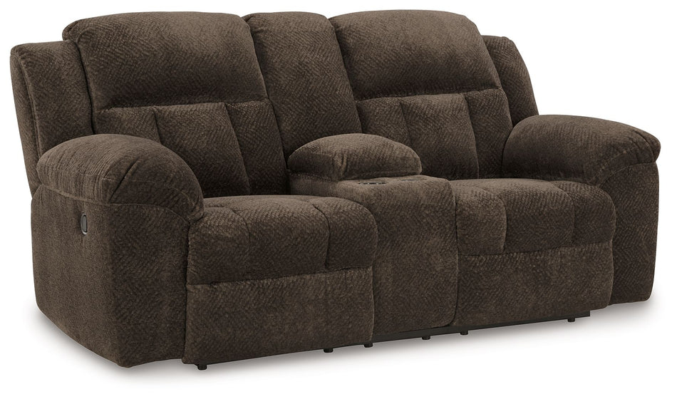 Frohn - Loveseat doble reclinable con consola