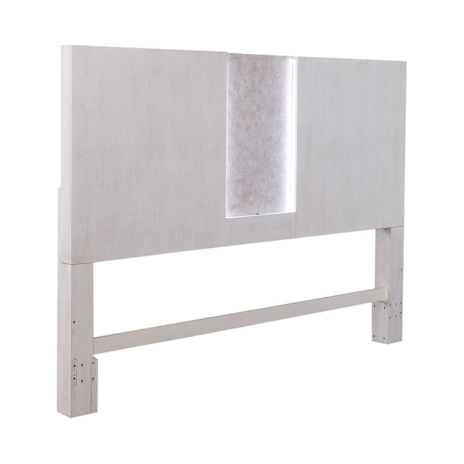 Mirage - King Travertine Panel Headboard - White