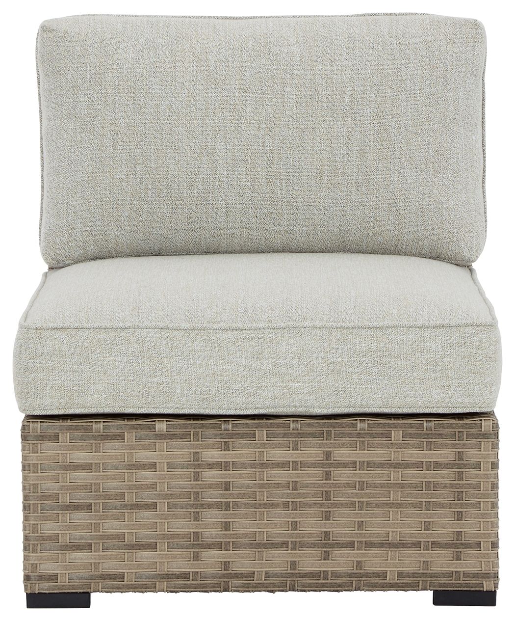 Sillón sin brazos Calworth - Beige - con cojín (juego de 2)