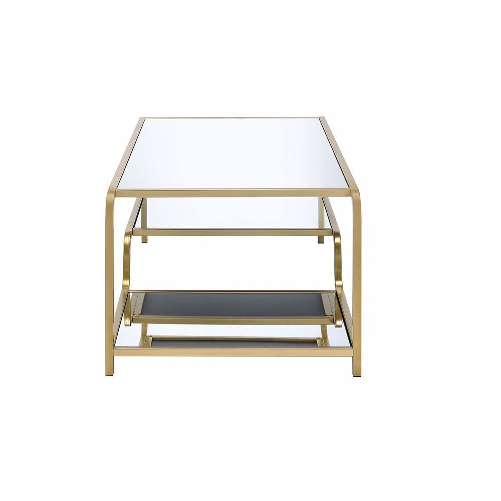 Astrid - Mesa de centro - Oro y espejo