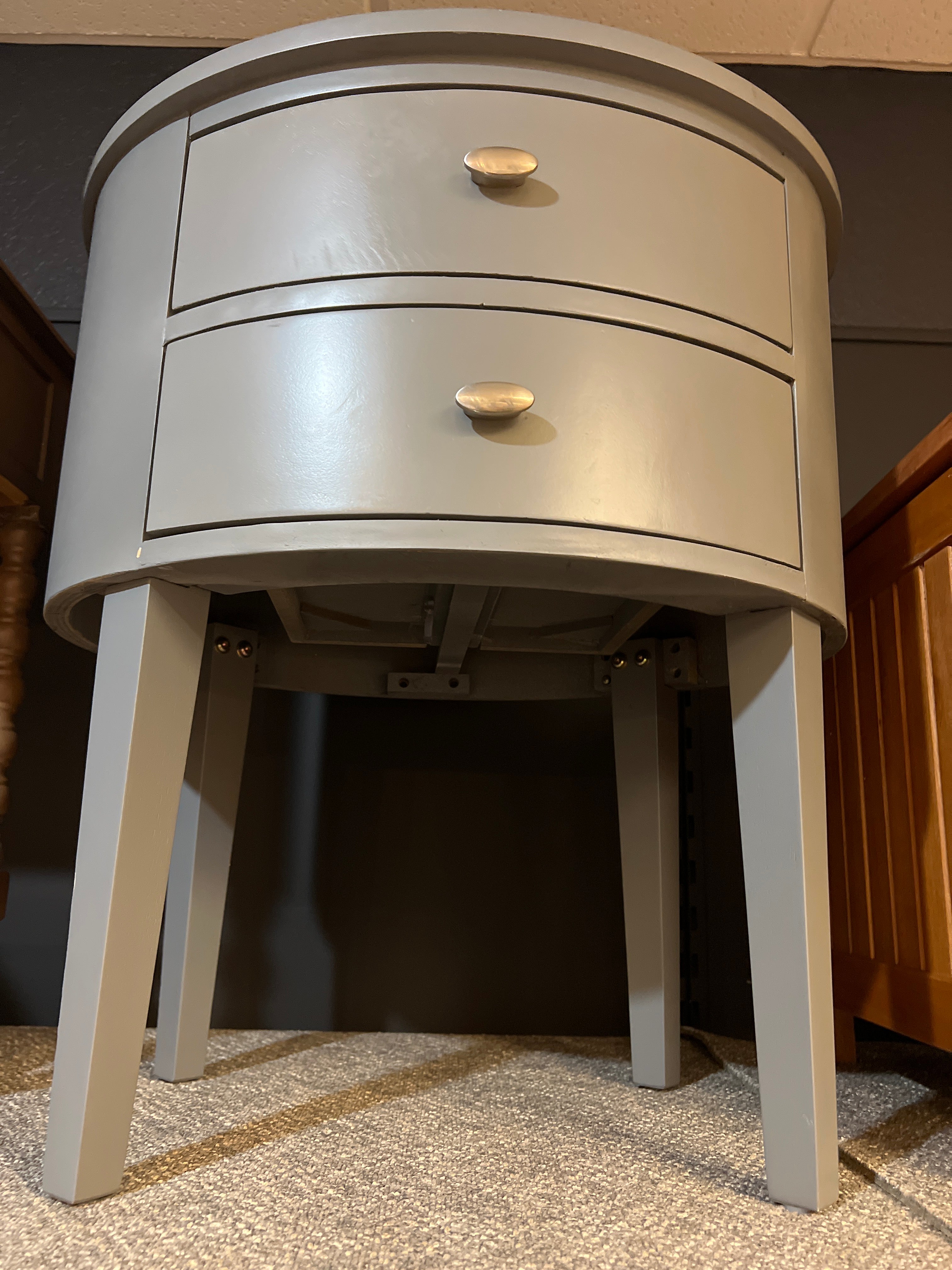 Oval Wood Side Table