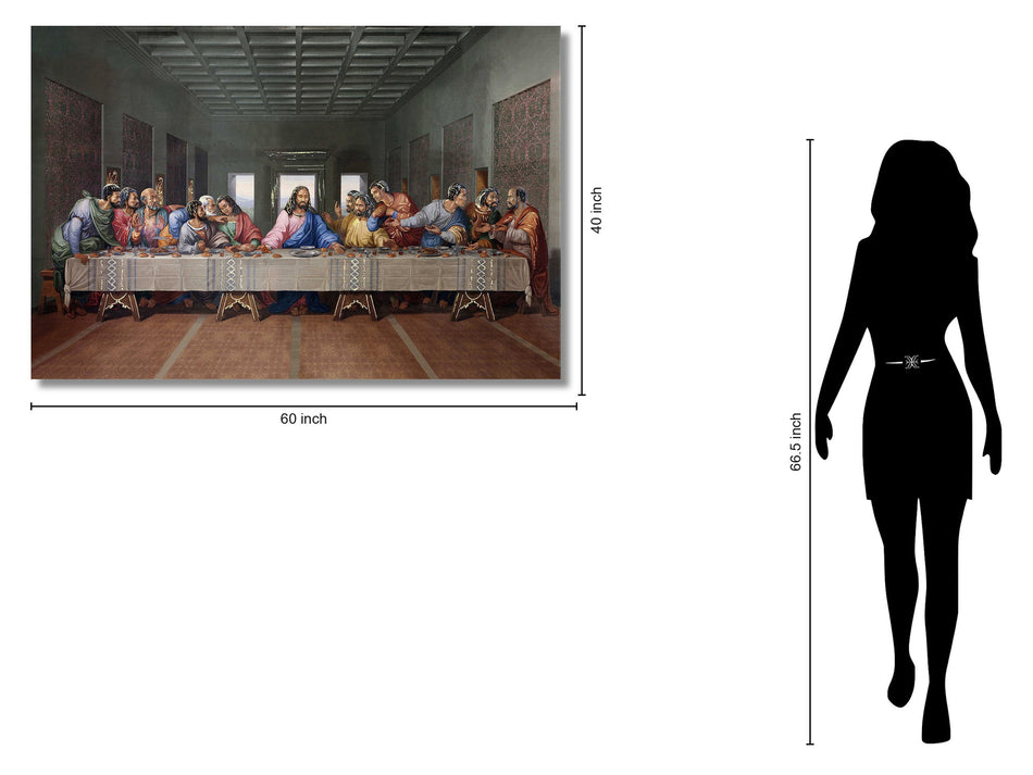 Temp Glass With Foil - Last Supper (Ethnic) - Light Brown