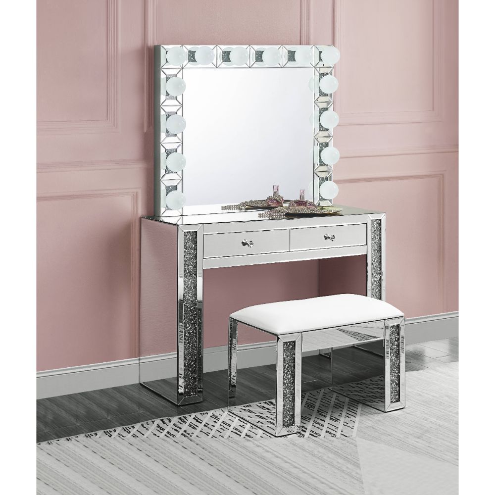 Noralie - Decoración de pared - Espejos y diamantes falsos - 28"