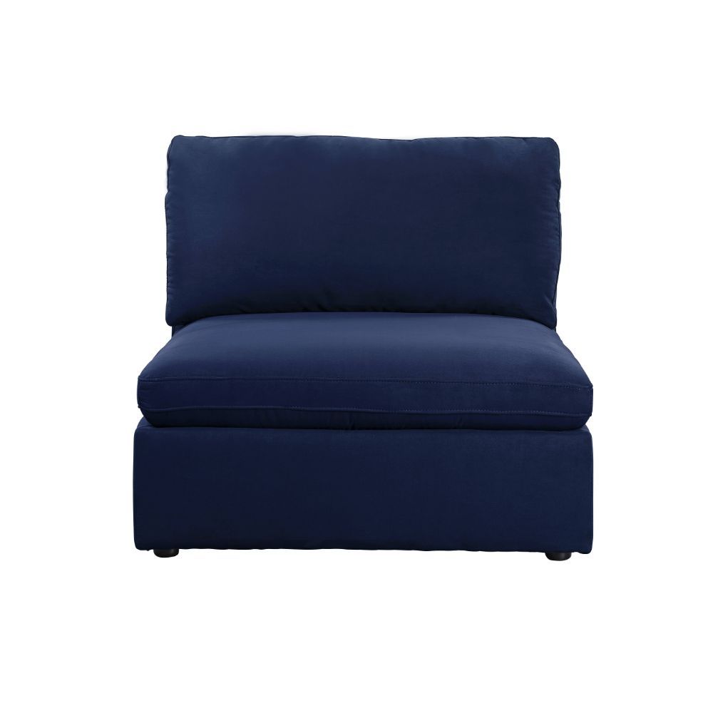 Crosby - Silla sin brazos - Tela azul