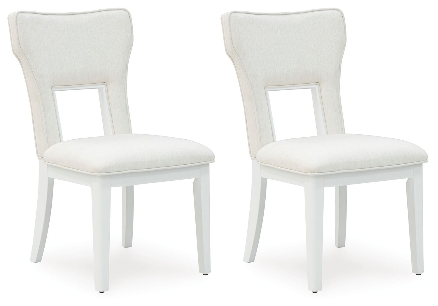 Chalanna - Blanco - Silla de comedor tapizada (juego de 2)