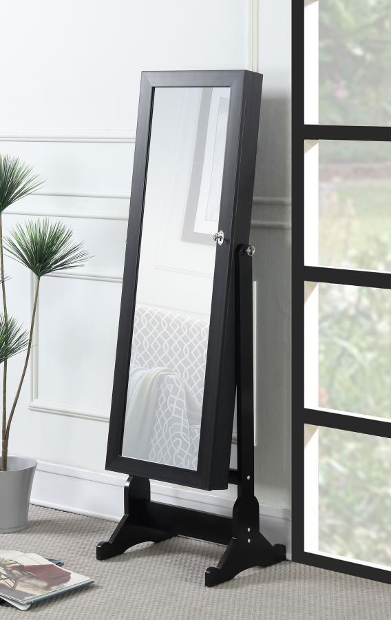 Tutuola - Cheval Mirror With Jewelry Storage - Black
