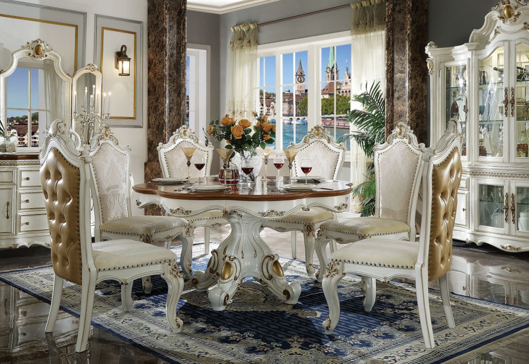 Picardía - Mesa de comedor - Roble perlado antiguo y cerezo