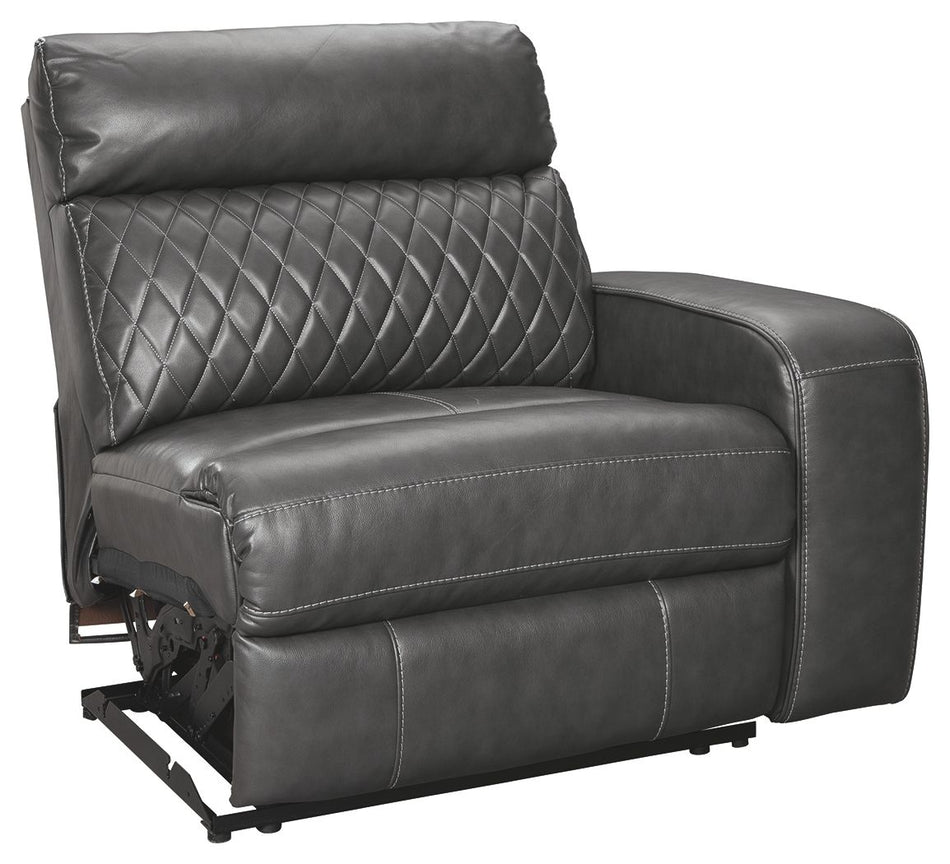 Samperstone - 2-Piece Power Reclining Sectional - Gray