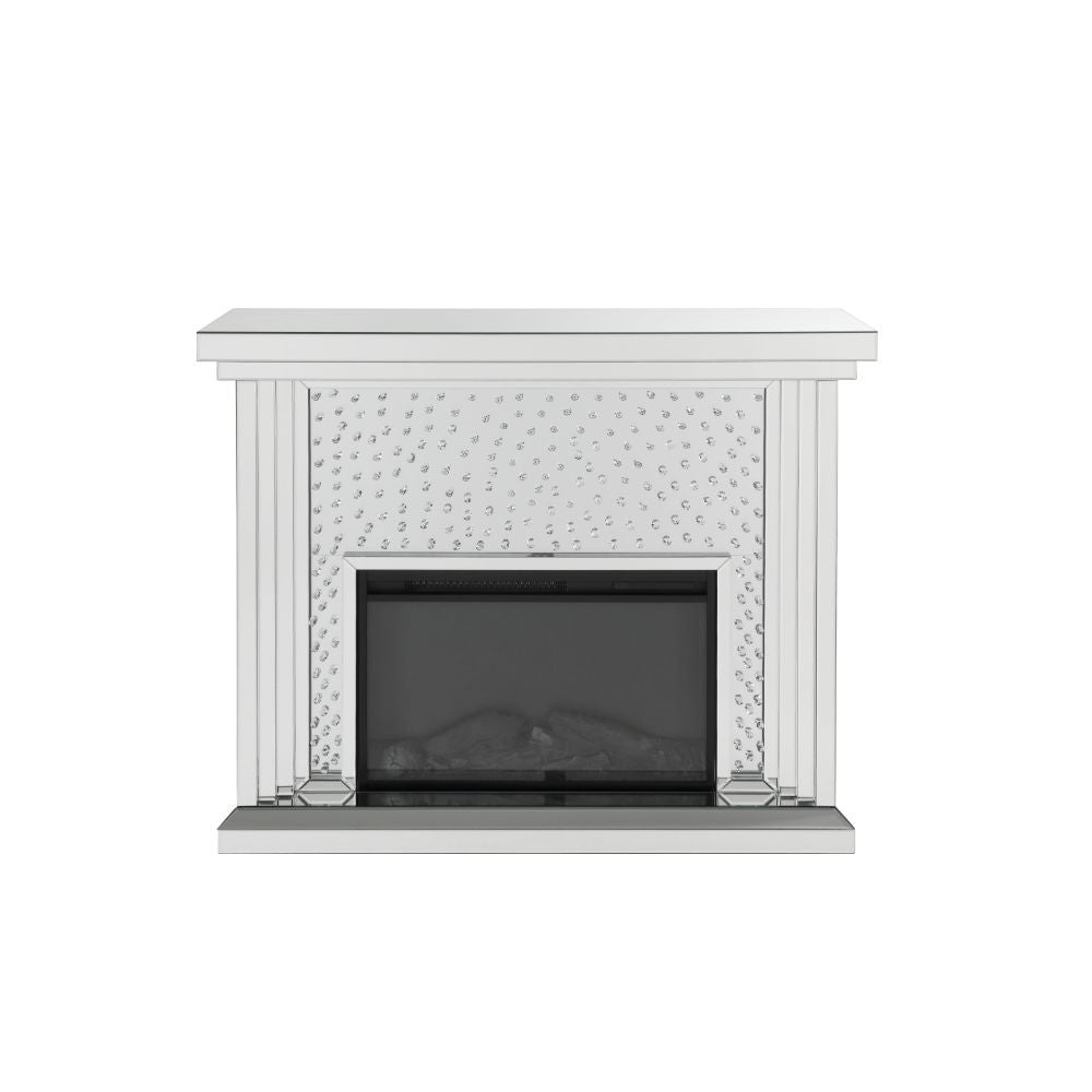 Nysa - Chimenea - Espejo y cristales de imitación - 40"