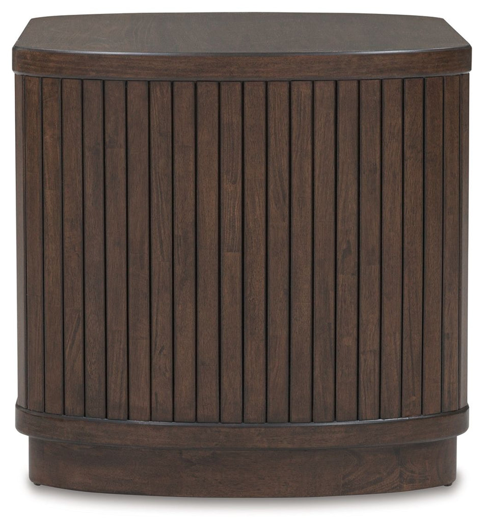 Mesa auxiliar cuadrada Korestone - Marrón oscuro