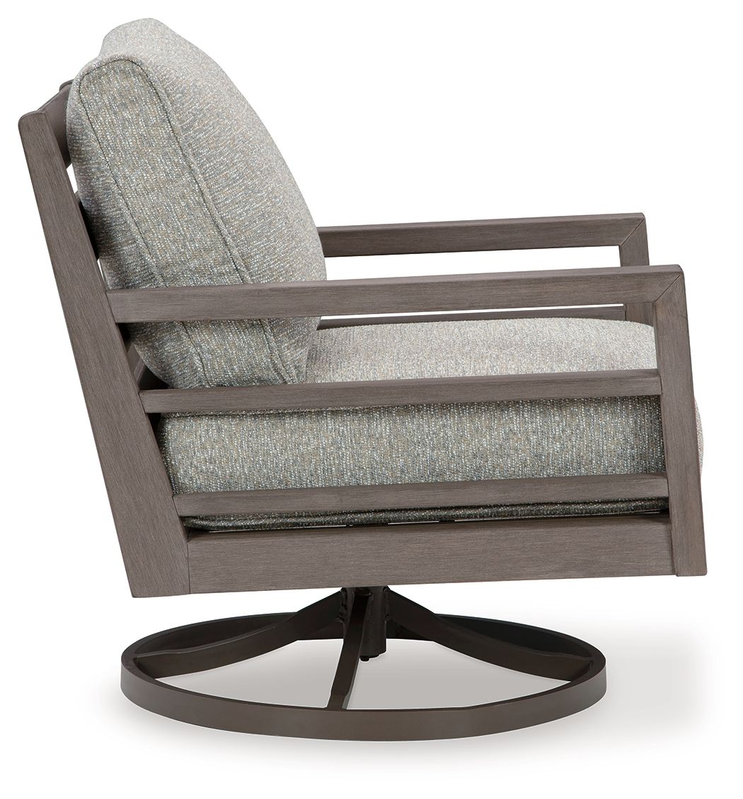 Hillside Barn - Gris/Marrón - Sillón giratorio con cojín