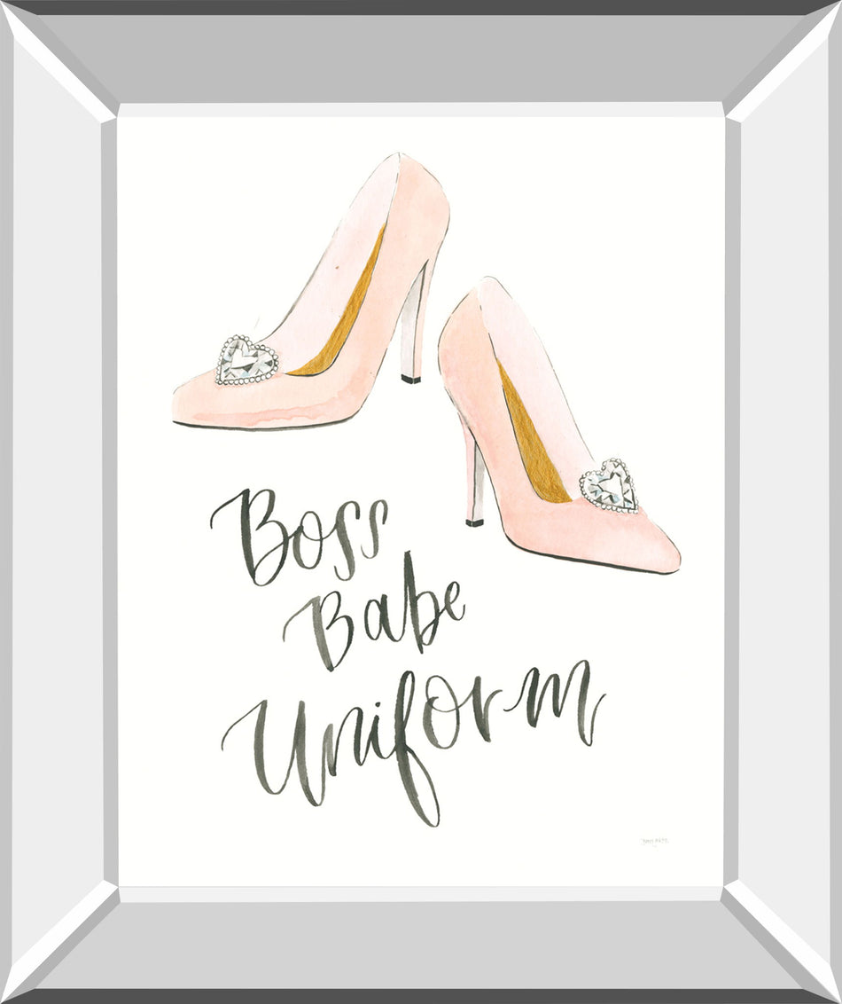 Boss Babe III By Jenaya Jackson - Mirror Framed Print Wall Art - White