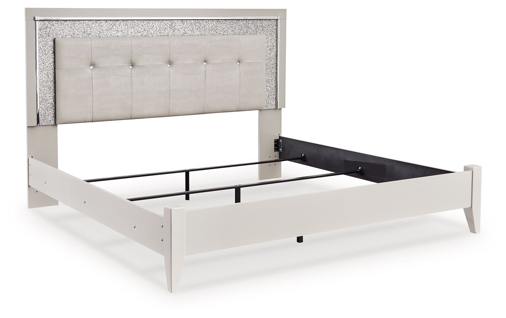 Zyniden - Plata - Cama King con paneles tapizados