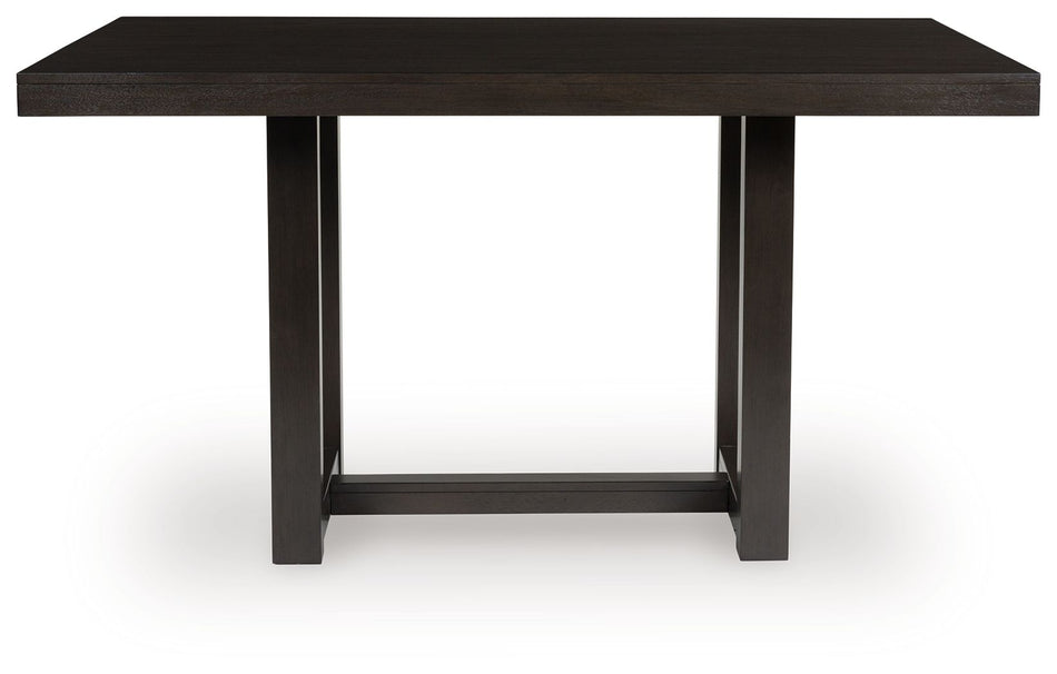 Neymorton - Rectangular Dining Room Counter Table - Dark Grayish Brown