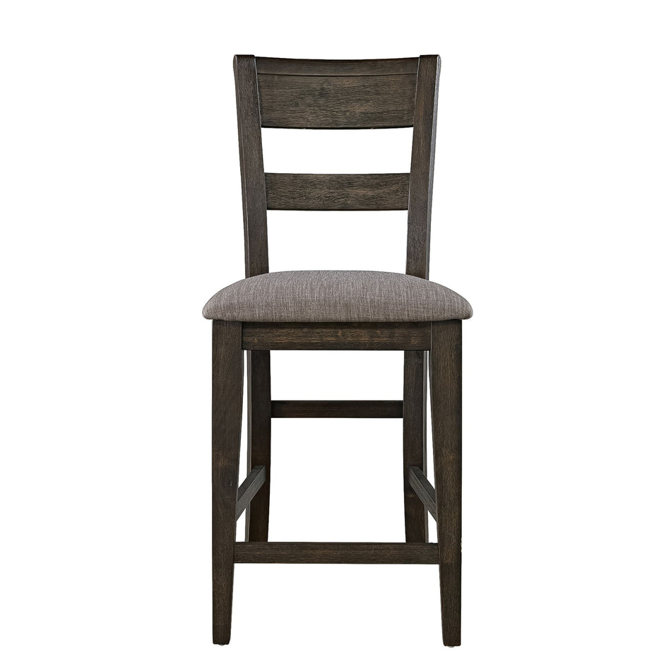 Double Bridge - Splat Back Counter Chair - Dark Brown