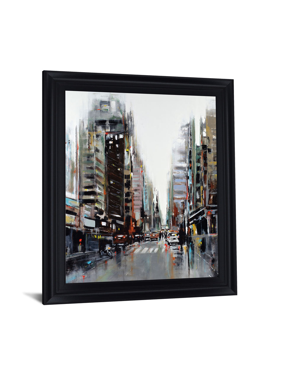 Rainy Avenue - 28" x 34" Framed Wall Art