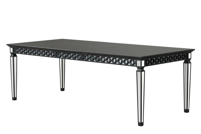 Mesa de comedor Varian II con acabado en negro y plateado